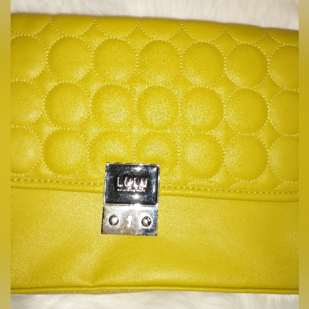 Lulu by Lulu Guinness Lime Green Envelope Style Clutch - Picture 3 of 6